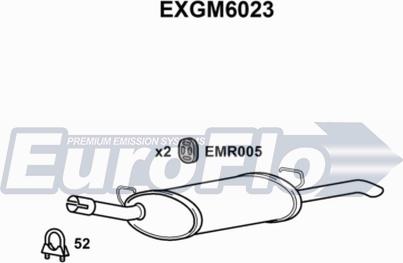 EuroFlo EXGM6023 - Глушитель выхлопных газов, конечный autodnr.net