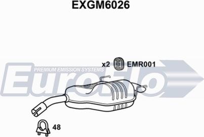 EuroFlo EXGM6026 - Глушник вихлопних газів кінцевий autocars.com.ua