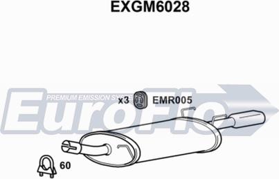 EuroFlo EXGM6028 - Глушник вихлопних газів кінцевий autocars.com.ua