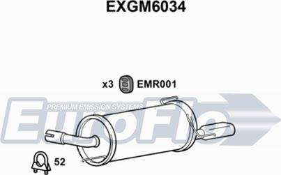 EuroFlo EXGM6034 - Глушник вихлопних газів кінцевий autocars.com.ua