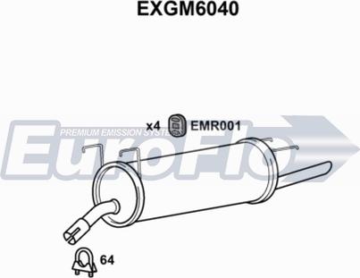 EuroFlo EXGM6040 - Глушник вихлопних газів кінцевий autocars.com.ua