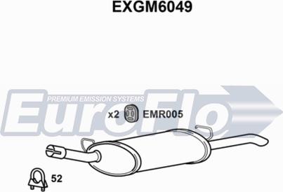 EuroFlo EXGM6049 - Глушник вихлопних газів кінцевий autocars.com.ua