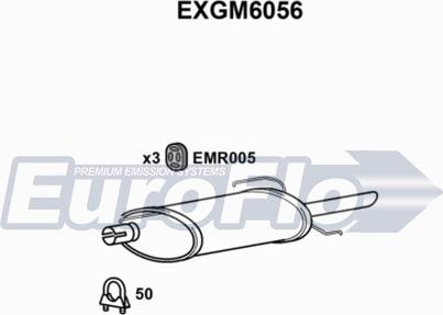 EuroFlo EXGM6056 - Глушник вихлопних газів кінцевий autocars.com.ua