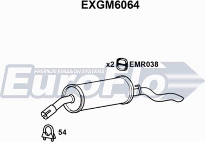 EuroFlo EXGM6064 - Глушник вихлопних газів кінцевий autocars.com.ua