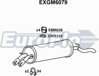 EuroFlo EXGM6079 - Глушник вихлопних газів кінцевий autocars.com.ua