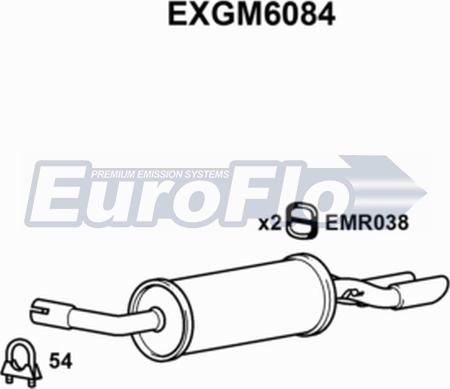 EuroFlo EXGM6084 - Глушник вихлопних газів кінцевий autocars.com.ua