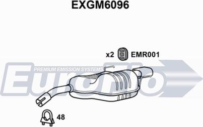 EuroFlo EXGM6096 - Глушник вихлопних газів кінцевий autocars.com.ua