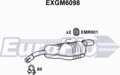 EuroFlo EXGM6098 - Глушник вихлопних газів кінцевий autocars.com.ua