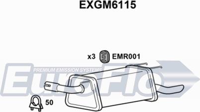 EuroFlo EXGM6115 - Глушник вихлопних газів кінцевий autocars.com.ua