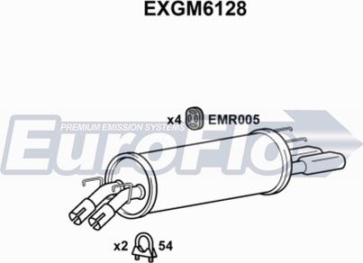 EuroFlo EXGM6128 - Глушник вихлопних газів кінцевий autocars.com.ua
