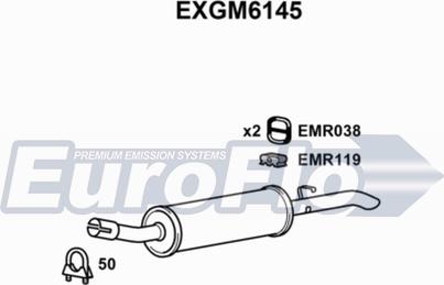 EuroFlo EXGM6145 - Глушник вихлопних газів кінцевий autocars.com.ua