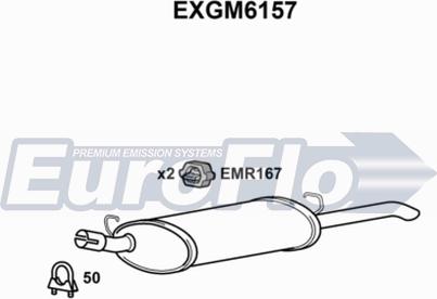 EuroFlo EXGM6157 - Глушник вихлопних газів кінцевий autocars.com.ua