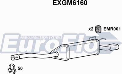 EuroFlo EXGM6160 - Глушник вихлопних газів кінцевий autocars.com.ua