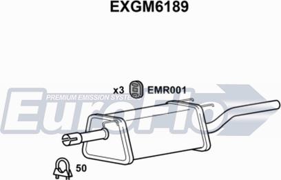 EuroFlo EXGM6189 - Глушник вихлопних газів кінцевий autocars.com.ua