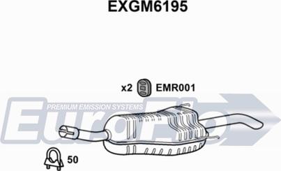 EuroFlo EXGM6195 - Глушник вихлопних газів кінцевий autocars.com.ua