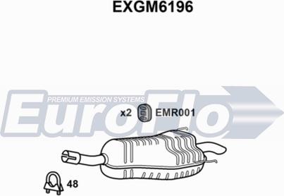 EuroFlo EXGM6196 - Глушник вихлопних газів кінцевий autocars.com.ua