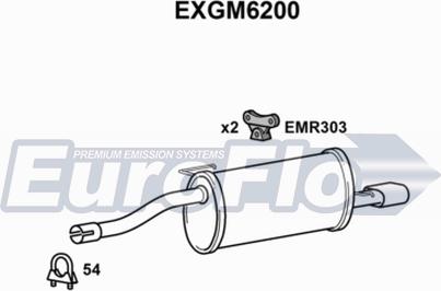 EuroFlo EXGM6200 - Глушник вихлопних газів кінцевий autocars.com.ua