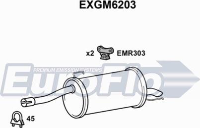 EuroFlo EXGM6203 - Глушник вихлопних газів кінцевий autocars.com.ua