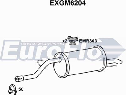 EuroFlo EXGM6204 - Глушник вихлопних газів кінцевий autocars.com.ua