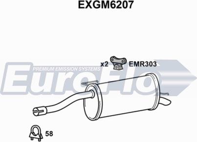 EuroFlo EXGM6207 - Глушник вихлопних газів кінцевий autocars.com.ua