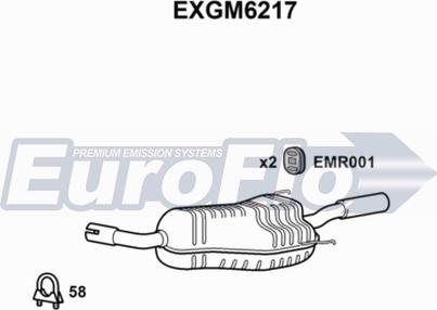 EuroFlo EXGM6217 - Глушник вихлопних газів кінцевий autocars.com.ua