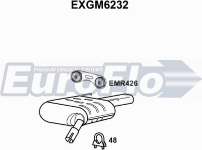 EuroFlo EXGM6232 - Глушник вихлопних газів кінцевий autocars.com.ua