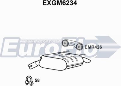 EuroFlo EXGM6234 - Глушник вихлопних газів кінцевий autocars.com.ua