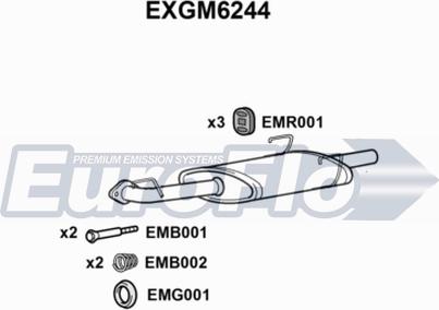 EuroFlo EXGM6244 - Глушник вихлопних газів кінцевий autocars.com.ua