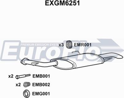 EuroFlo EXGM6251 - Глушник вихлопних газів кінцевий autocars.com.ua