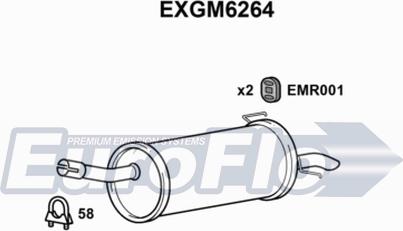 EuroFlo EXGM6264 - Глушник вихлопних газів кінцевий autocars.com.ua