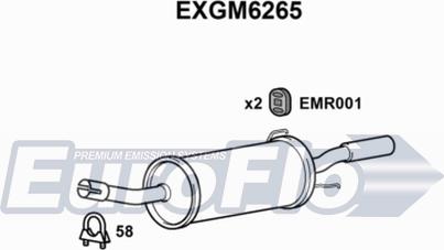 EuroFlo EXGM6265 - Глушник вихлопних газів кінцевий autocars.com.ua