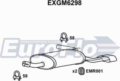 EuroFlo EXGM6298 - Глушник вихлопних газів кінцевий autocars.com.ua