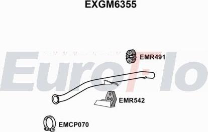 EuroFlo EXGM6355 - Вкладиш глушника, глушник вихлопних газів кінцевий autocars.com.ua