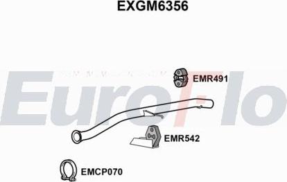 EuroFlo EXGM6356 - Вкладиш глушника, глушник вихлопних газів кінцевий autocars.com.ua