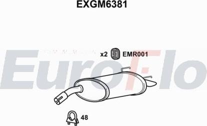 EuroFlo EXGM6381 - Глушник вихлопних газів кінцевий autocars.com.ua