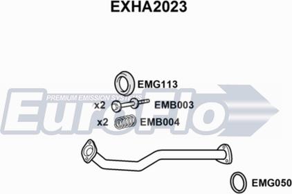 EuroFlo EXHA2023 - Труба вихлопного газу autocars.com.ua