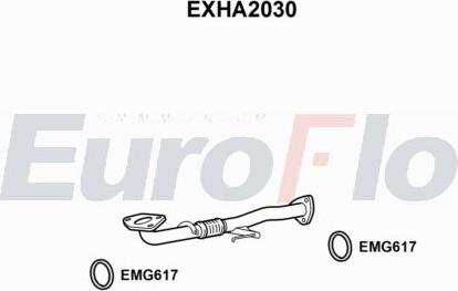 EuroFlo EXHA2030 - Вкладиш глушника, глушник вихлопних газів кінцевий autocars.com.ua