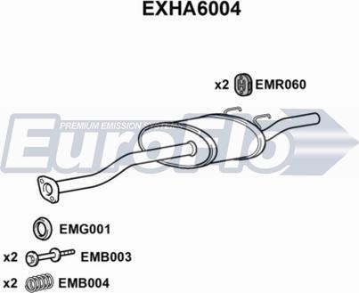 EuroFlo EXHA6004 - Глушник вихлопних газів кінцевий autocars.com.ua