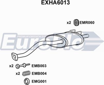 EuroFlo EXHA6013 - Глушник вихлопних газів кінцевий autocars.com.ua