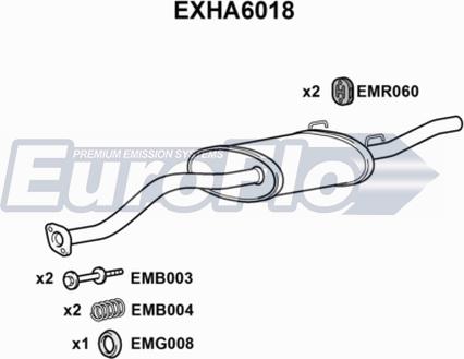 EuroFlo EXHA6018 - Глушник вихлопних газів кінцевий autocars.com.ua