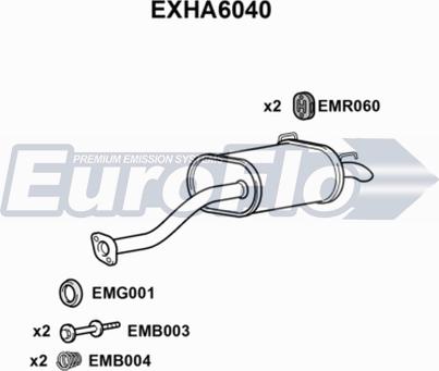 EuroFlo EXHA6040 - Глушитель выхлопных газов, конечный autodnr.net