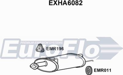 EuroFlo EXHA6082 - Глушник вихлопних газів кінцевий autocars.com.ua