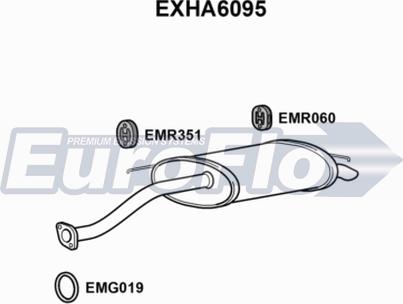 EuroFlo EXHA6095 - Глушник вихлопних газів кінцевий autocars.com.ua