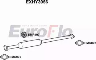 EuroFlo EXHY3056 - Середній глушник вихлопних газів autocars.com.ua