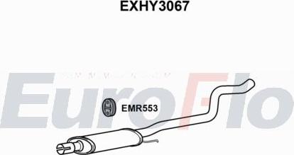 EuroFlo EXHY3067 - Середній глушник вихлопних газів autocars.com.ua