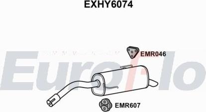 EuroFlo EXHY6074 - Вкладиш глушника, глушник вихлопних газів кінцевий autocars.com.ua