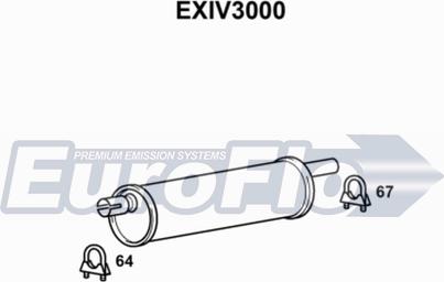 EuroFlo EXIV3000 - Середній глушник вихлопних газів autocars.com.ua