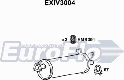 EuroFlo EXIV3004 - Средний глушитель выхлопных газов autodnr.net