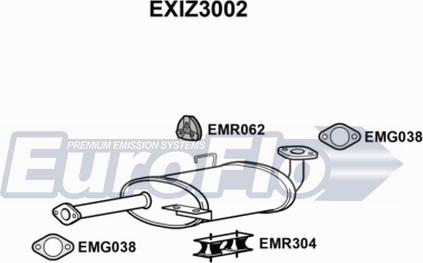 EuroFlo EXIZ3002 - Середній глушник вихлопних газів autocars.com.ua