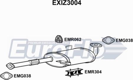 EuroFlo EXIZ3004 - Середній глушник вихлопних газів autocars.com.ua